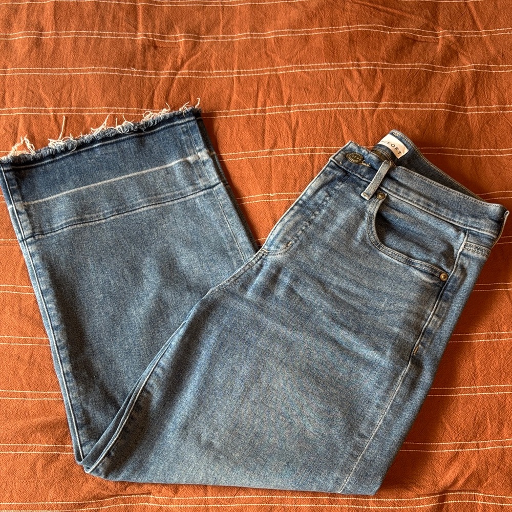 LOFT High Rise Cropped Jeans